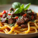 beef steak pasta